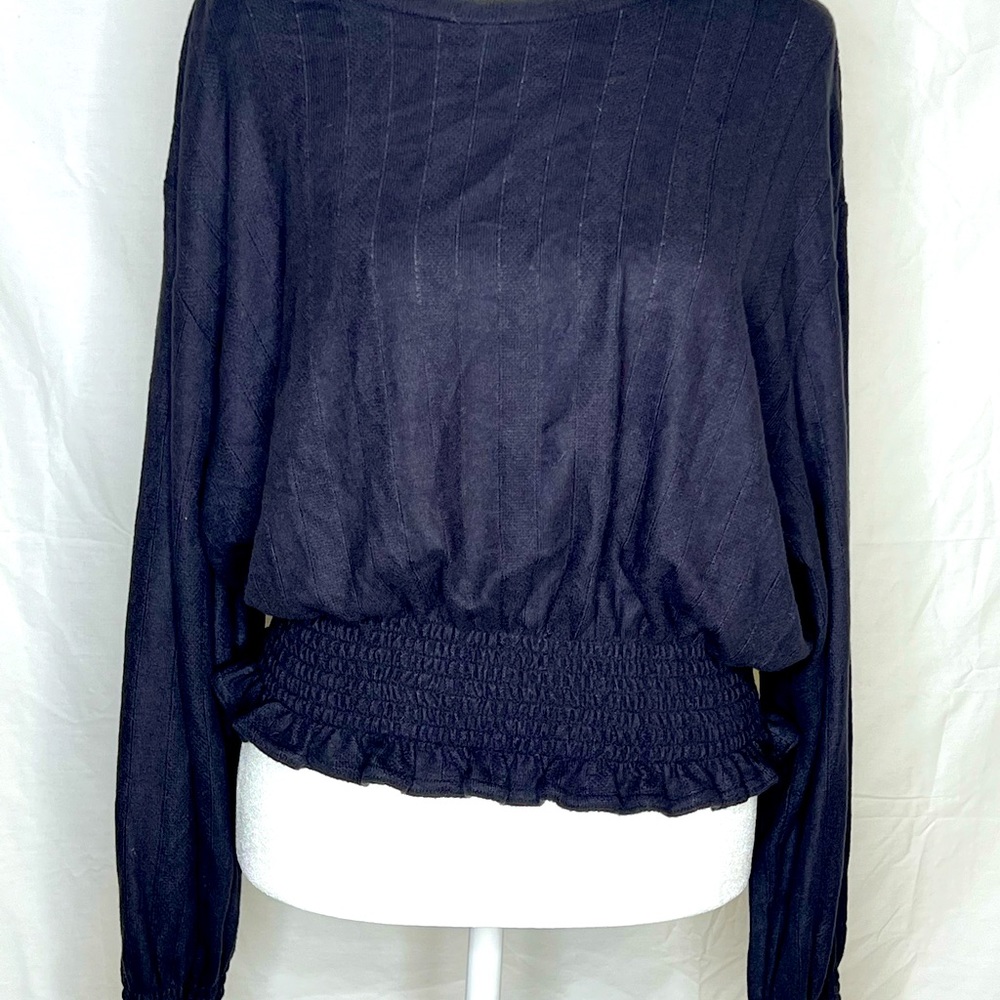 H&M Grey Long Sleeve Blouse